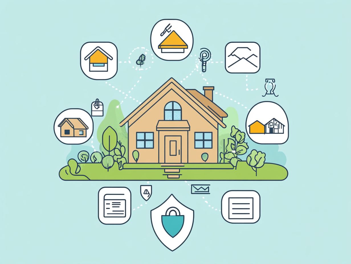 Infographic summarizing the key features of home insurance providers