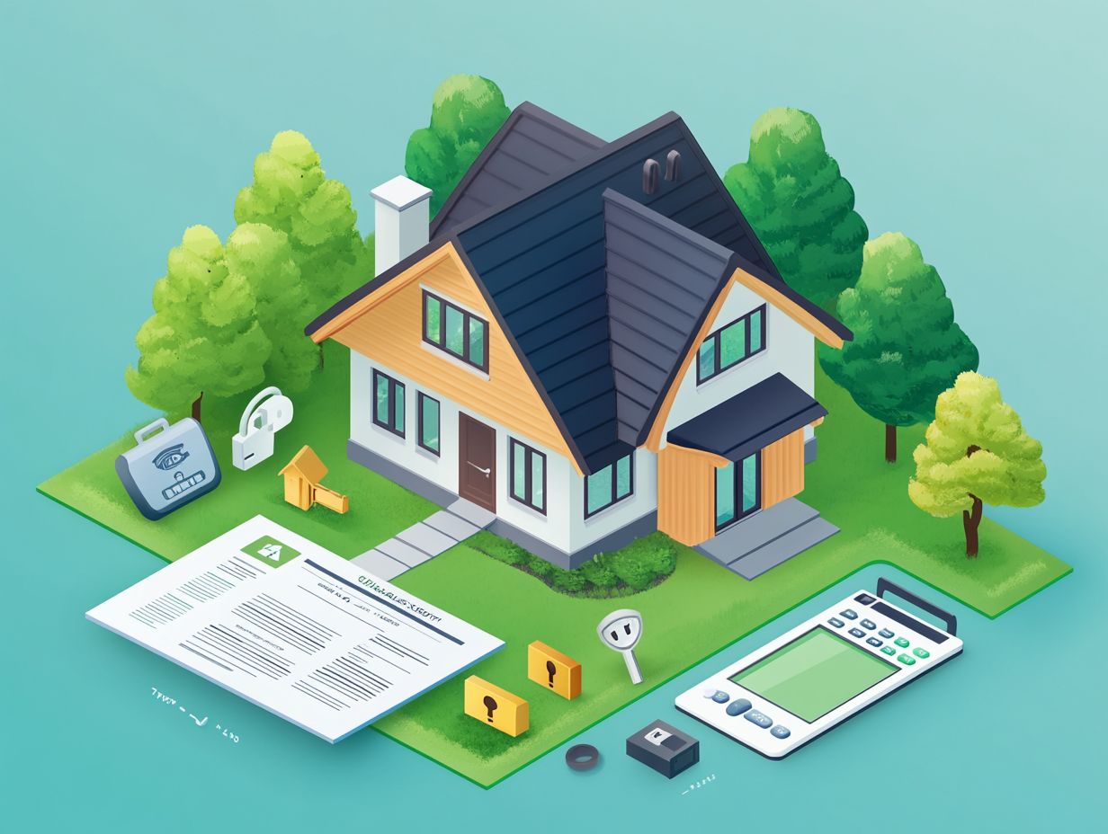 Illustration showing Credit Score impact on home insurance