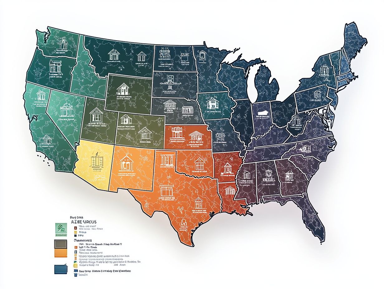 Factors influencing home insurance types by state, including climate and building codes.