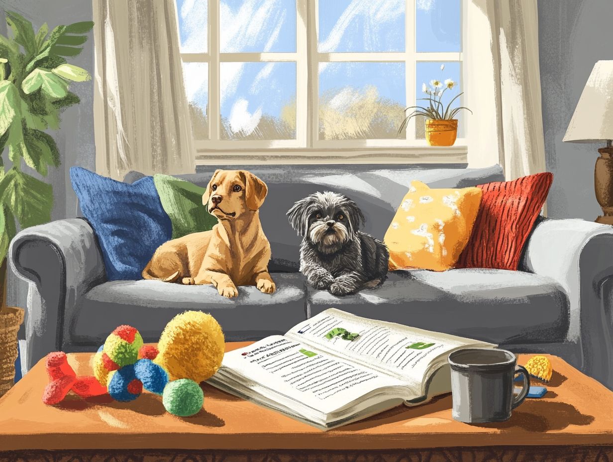 Illustration of home insurance options for pet owners