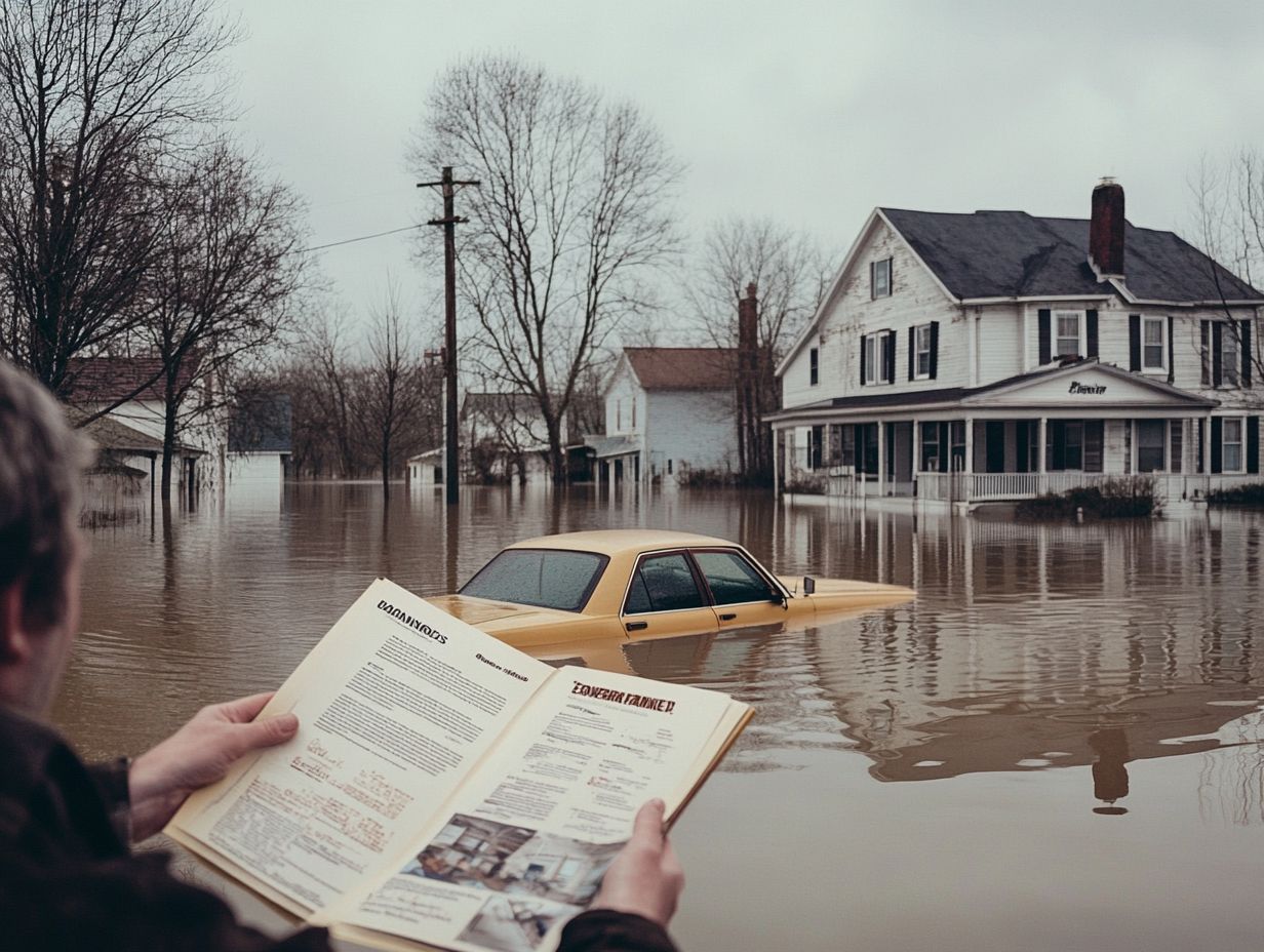 Illustration showing options for purchasing flood insurance