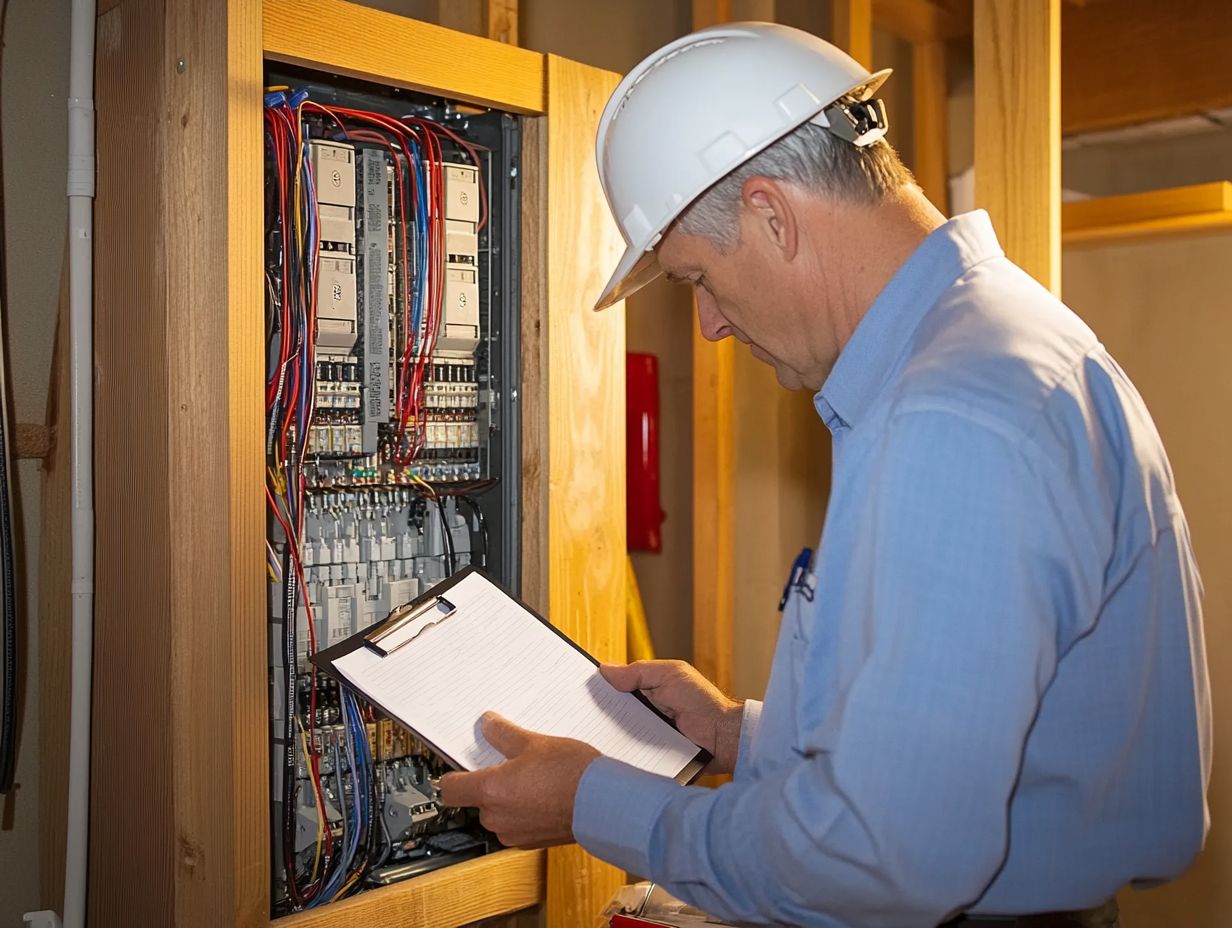 An inspection taking place at a home